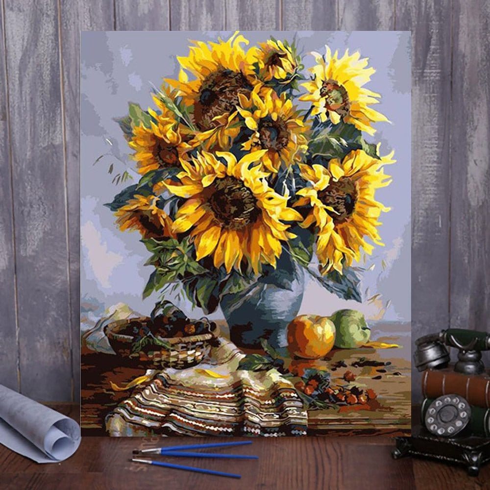 ArtVibe™ DIY Painting By Numbers -Sunflowers (16"x20" / 40x50cm) - ArtVibe Paint by Numbers