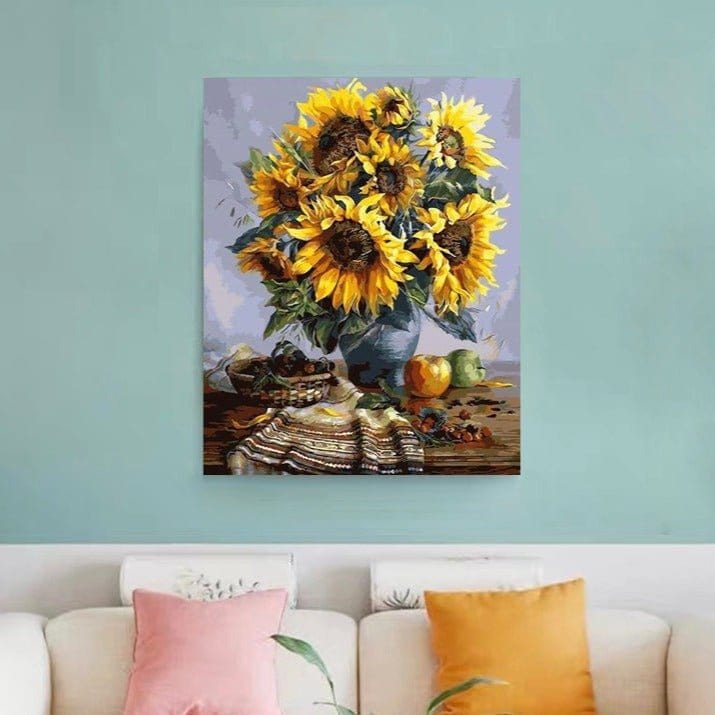 ArtVibe™ DIY Painting By Numbers - SunFlowers (16"x20" / 40x50cm) - ArtVibe Paint by Numbers