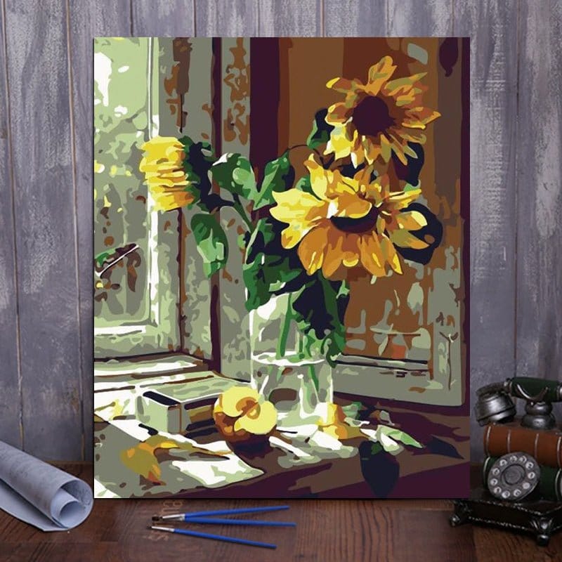 ArtVibe™ DIY Painting By Numbers -Sunflowers (16"x20" / 40x50cm) - ArtVibe Paint by Numbers