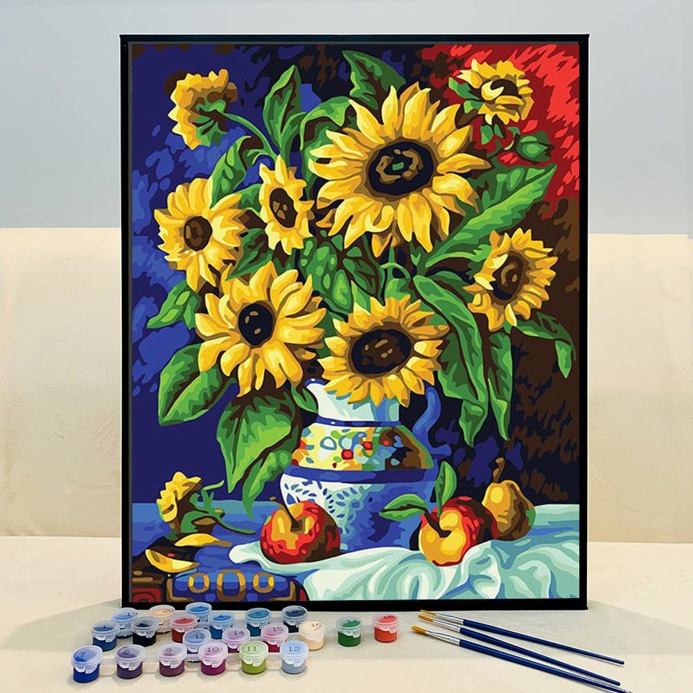 ArtVibe™ DIY Painting By Numbers -Sunflowers (16"x20" / 40x50cm) - ArtVibe Paint by Numbers