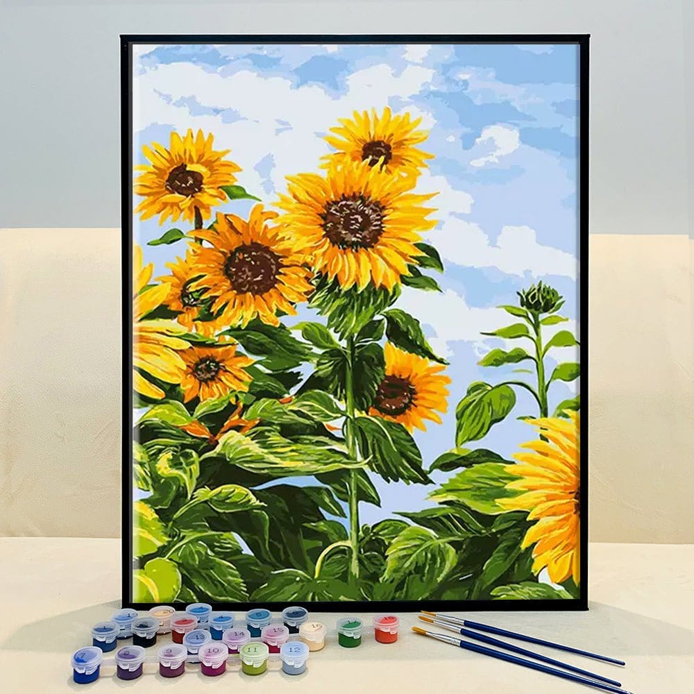 ArtVibe™ DIY Painting By Numbers -Sunflowers (16"x20" / 40x50cm) - ArtVibe Paint by Numbers