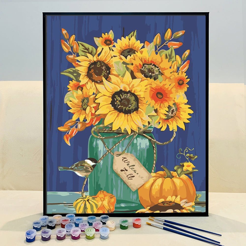 ArtVibe™ DIY Painting By Numbers -Sunflowers (16"x20" / 40x50cm) - ArtVibe Paint by Numbers