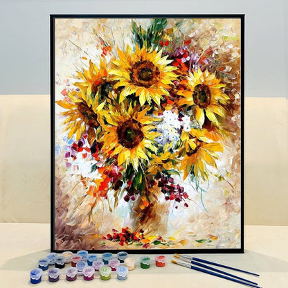 ArtVibe™ DIY Painting By Numbers -Sunflowers (16"x20" / 40x50cm) - ArtVibe Paint by Numbers