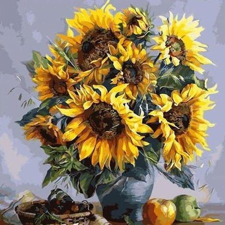 ArtVibe™ DIY Painting By Numbers - SunFlowers (16"x20" / 40x50cm) - ArtVibe Paint by Numbers