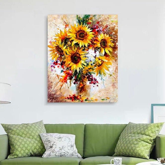 ArtVibe™ DIY Painting By Numbers - Yellow Sunflower (16"x20" / 40x50cm) - ArtVibe Paint by Numbers