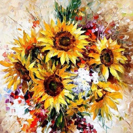 ArtVibe™ DIY Painting By Numbers - Yellow Sunflower (16"x20" / 40x50cm) - ArtVibe Paint by Numbers