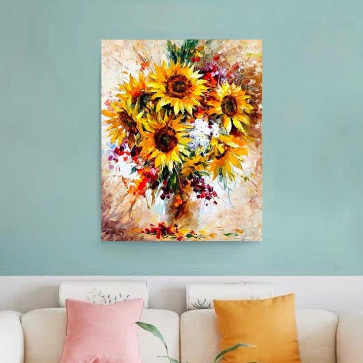 ArtVibe™ DIY Painting By Numbers - Yellow Sunflower (16"x20" / 40x50cm) - ArtVibe Paint by Numbers