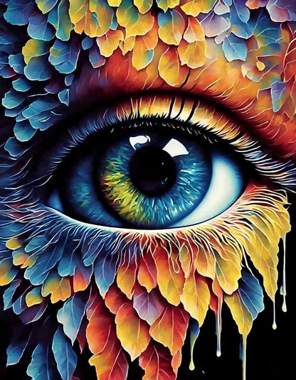 ArtVibe™ Mystical Eyes Collection (EXCLUSIVE) - Leafy Vision (16"x20") - ArtVibe Paint by Numbers