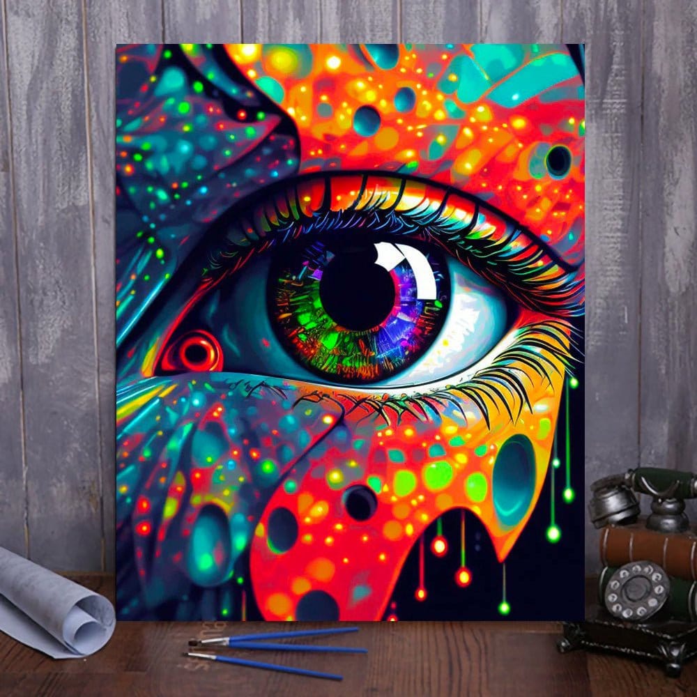 ArtVibe™ Mystical Eyes Collection (EXCLUSIVE) - Neon Mysticism (16"x20") - ArtVibe Paint by Numbers