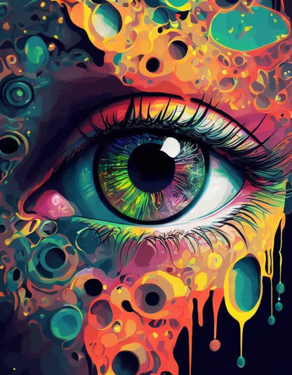 ArtVibe™ Mystical Eyes Collection (EXCLUSIVE) - Retro Futuristic Eye (16"x20") - ArtVibe Paint by Numbers