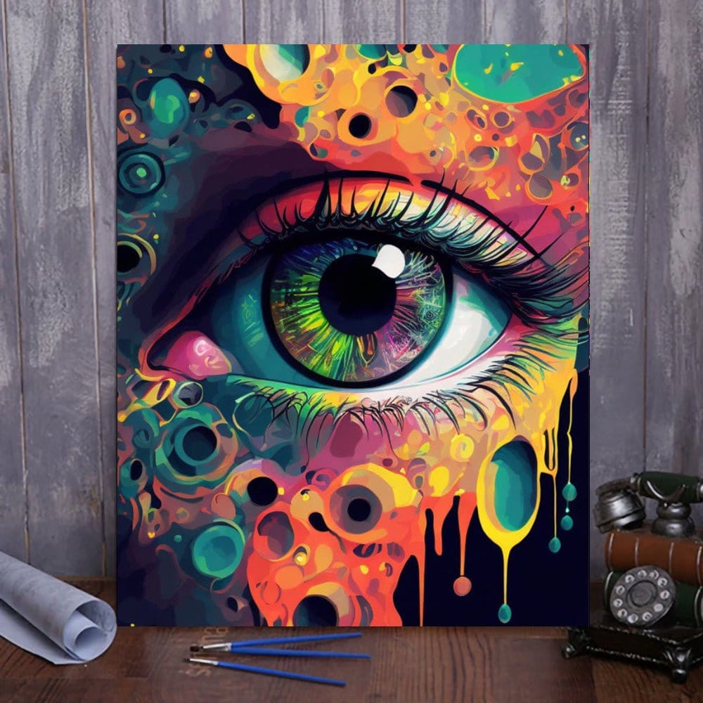 ArtVibe™ Mystical Eyes Collection (EXCLUSIVE) - Retro Futuristic Eye (16"x20") - ArtVibe Paint by Numbers