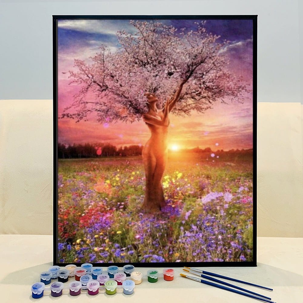 Bring the Beauty of Nature into Your Home with ArtVibe™ DIY Painting By Numbers - Goddess Tree (16x20" / 40x50cm), a Relaxing and Inspiring Art Experience - ArtVibe Paint by Numbers