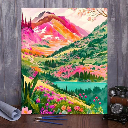 'Colorful Mountain' by ArtVibe™ Paint by Numbers: Your Ticket to Newbie Nirvana, Zen Zone and the Ultimate 'Wow!' Gift! - ArtVibe Paint by Numbers