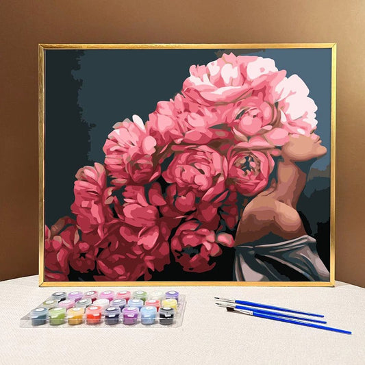 Cultivate Inner Calm and Spark Artistic Expression: ArtVibe™ DIY Painting By Numbers - Floral Woman (16"x20"/40x50cm) - ArtVibe Paint by Numbers