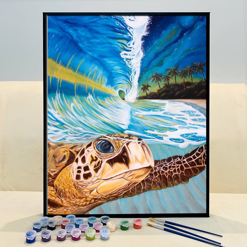 Dive into the Ocean's Wonders with ArtVibe™ DIY Painting By Numbers - Sea Turtle (16"x20" / 40x50cm), A Soothing and Inspiring Art Journey - ArtVibe Paint by Numbers