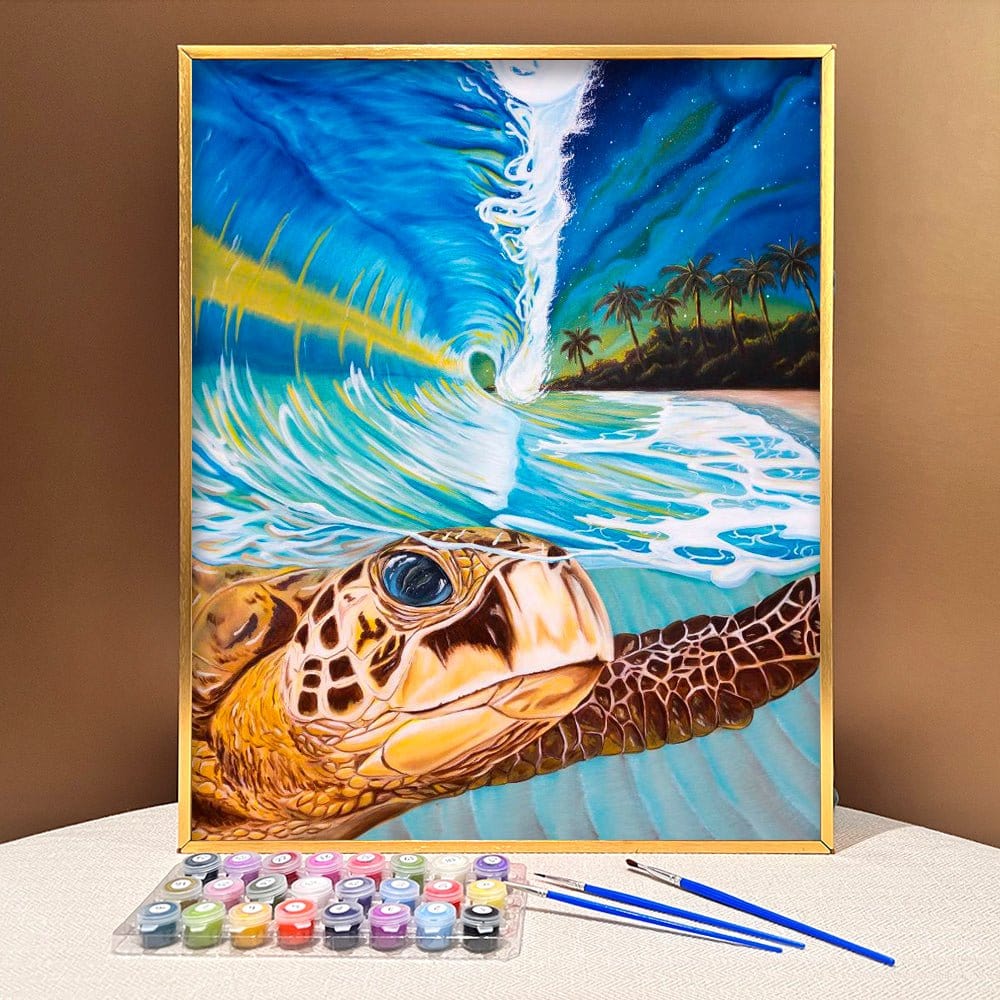 Dive into the Ocean's Wonders with ArtVibe™ DIY Painting By Numbers - Sea Turtle (16"x20" / 40x50cm), A Soothing and Inspiring Art Journey - ArtVibe Paint by Numbers