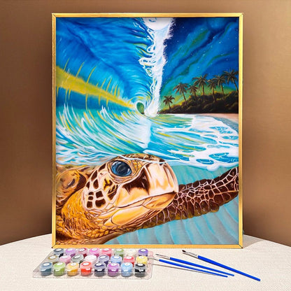 Dive into the Ocean's Wonders with ArtVibe™ DIY Painting By Numbers - Sea Turtle (16"x20" / 40x50cm), A Soothing and Inspiring Art Journey - ArtVibe Paint by Numbers