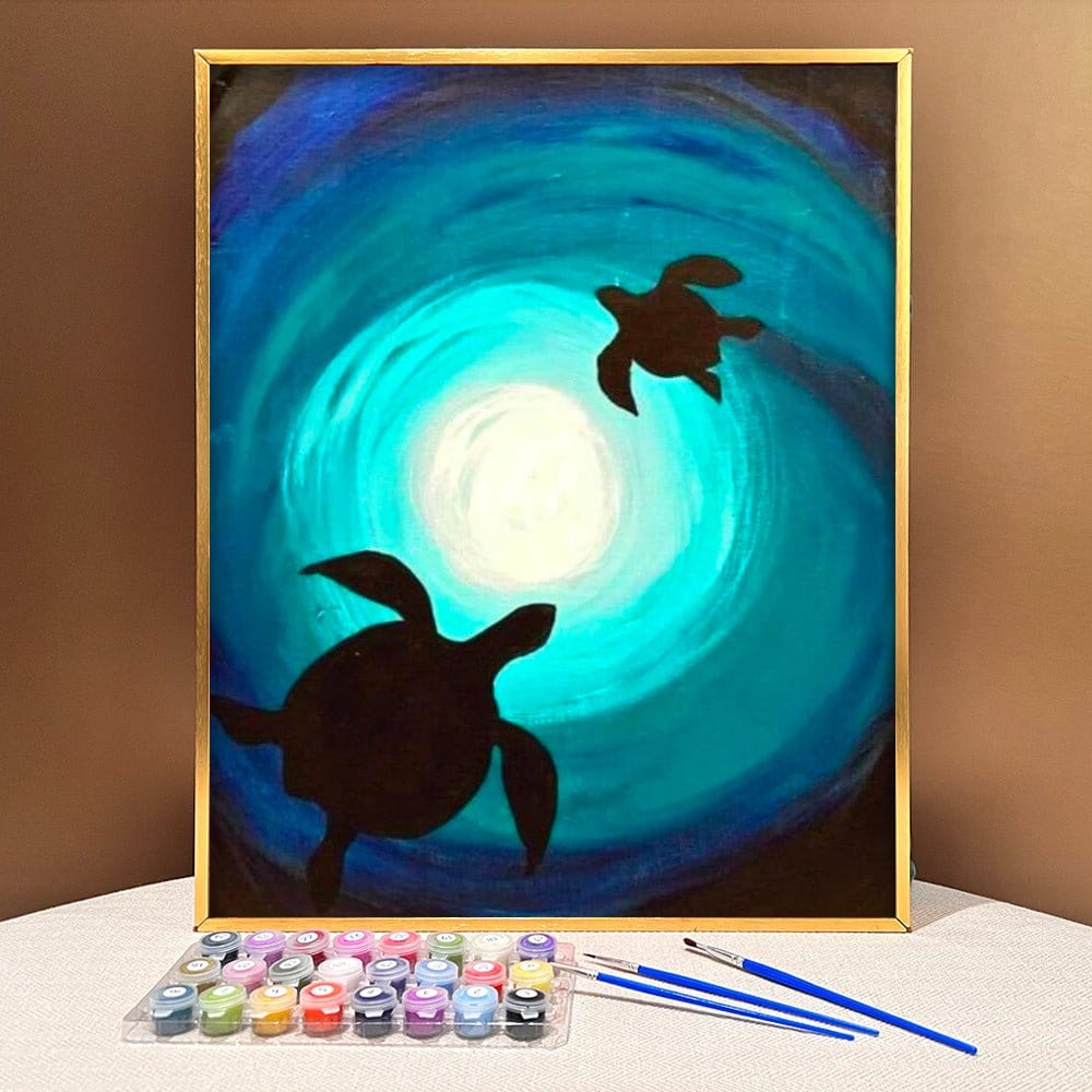 Dive into the Ocean's Wonders with ArtVibe™ DIY Painting By Numbers - Sea Turtle (16"x20" / 40x50cm), A Soothing and Inspiring Art Journey - ArtVibe Paint by Numbers