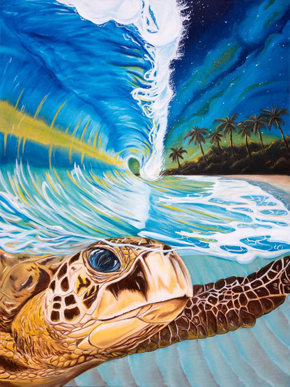 Dive into the Ocean's Wonders with ArtVibe™ DIY Painting By Numbers - Sea Turtle (16"x20" / 40x50cm), A Soothing and Inspiring Art Journey - ArtVibe Paint by Numbers