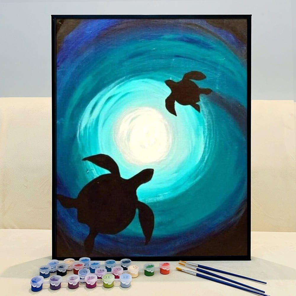 Dive into the Ocean's Wonders with ArtVibe™ DIY Painting By Numbers - Sea Turtle (16"x20" / 40x50cm), A Soothing and Inspiring Art Journey - ArtVibe Paint by Numbers