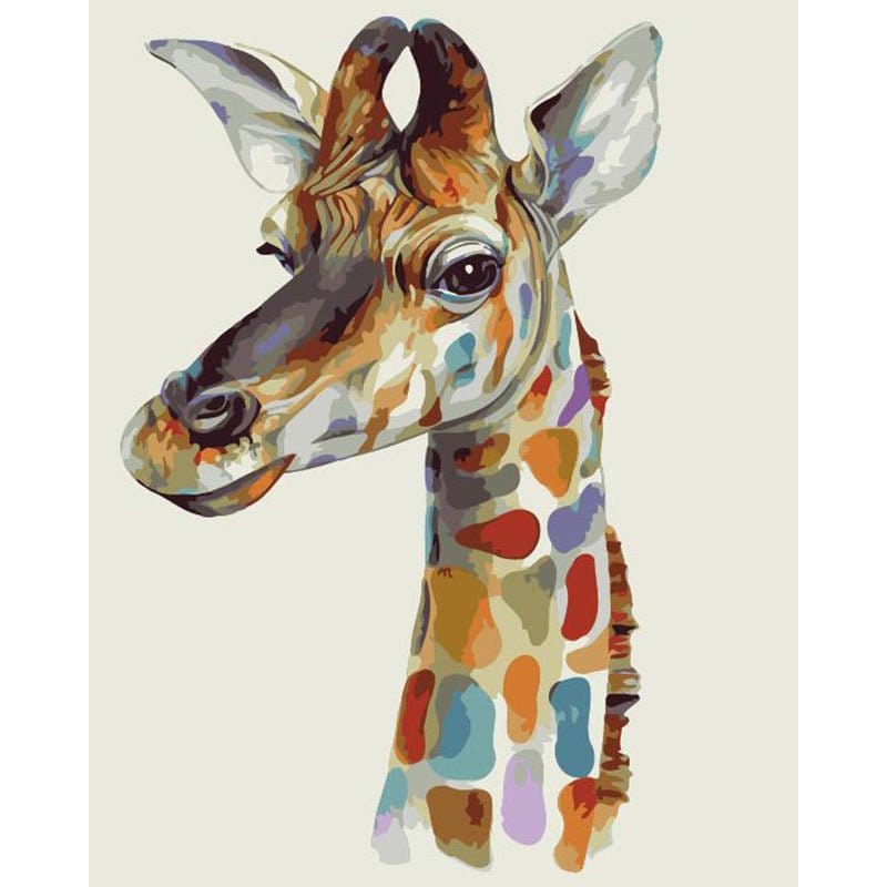 Elevate Your Mood with ArtVibe™ DIY Painting By Numbers - Giraffe (16"x20" / 40x50cm), a Nostalgic and Uplifting Art Experience. - ArtVibe Paint by Numbers