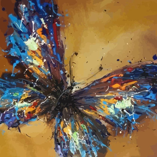 Embrace Transformation with ArtVibe™ DIY Painting By Numbers - Colorful Butterfly (16"x16" / 40x40cm), A Freeing and Soul-Enriching Art Experience - ArtVibe Paint by Numbers