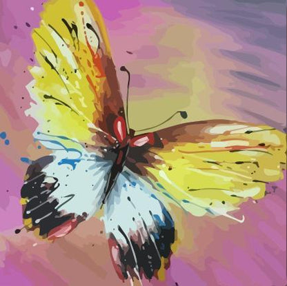 Embrace Transformation with ArtVibe™ DIY Painting By Numbers - Colorful Butterfly (16"x16" / 40x40cm), A Freeing and Soul-Enriching Art Experience - ArtVibe Paint by Numbers