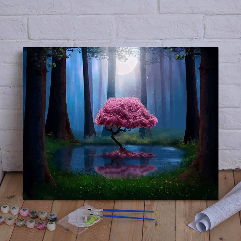 Escape Reality and Immerse Yourself in Art with ArtVibe™ DIY Painting By Numbers - Moonbloom (16x20" / 40x50cm) - ArtVibe Paint by Numbers