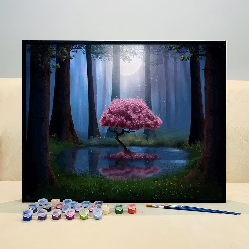 Escape Reality and Immerse Yourself in Art with ArtVibe™ DIY Painting By Numbers - Moonbloom (16x20" / 40x50cm) - ArtVibe Paint by Numbers