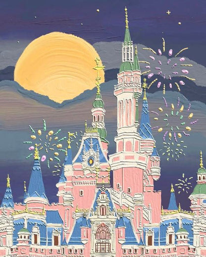 Unleash Your Imagination and Paint Your Own Fairy Tale: ArtVibe™ DIY Painting By Numbers Kit - Majestic Castle (16"x20"/40x50cm) - ArtVibe Paint by Numbers