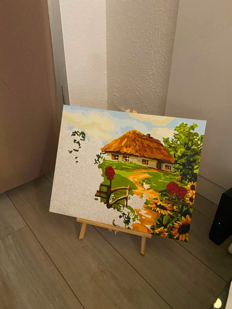 Wooden Tabletop Folding A-Frame Easel - ArtVibe Paint by Numbers